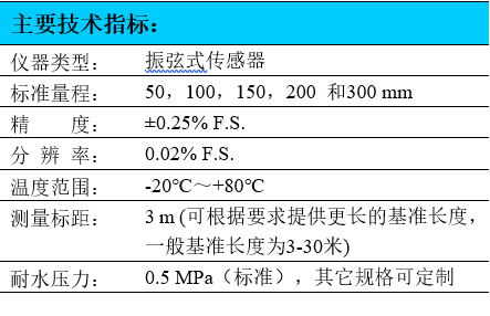 位移计,土体位移计,填土伸长计,伸缩式位移计